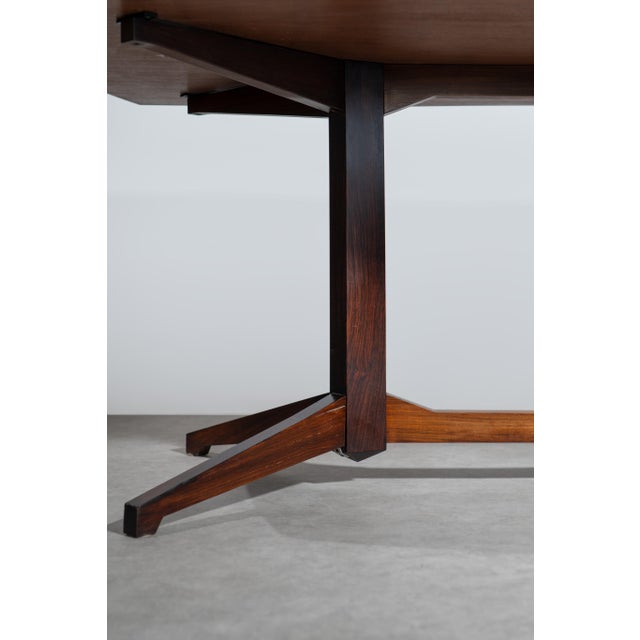 Rare set of desk and trolley by Franco Albini and Franca Helg. Prod. Poggi, Italia, 1958. Wooden desk frame with metal...