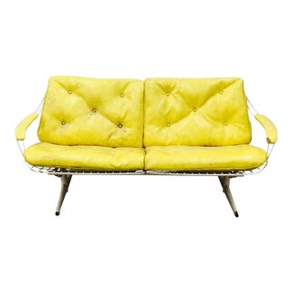 Vintage Mid-Century Modern Metal Sofa For Sale