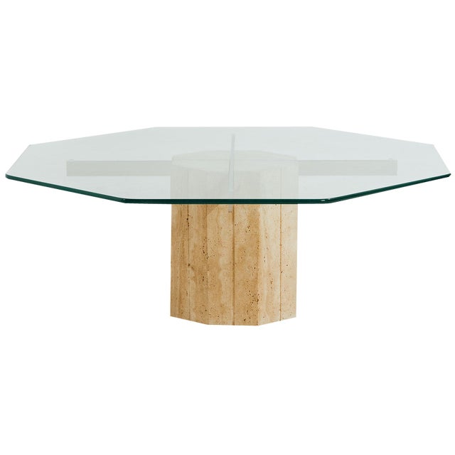 Italian Limestone Coffee Table, 1970s For Sale