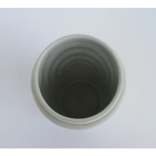 C.1960's-70's West German Royal Kpm Porzellan White Bisque "Infinity Swirl" Raised Relief Design Vase For Sale - Image 10 of 13