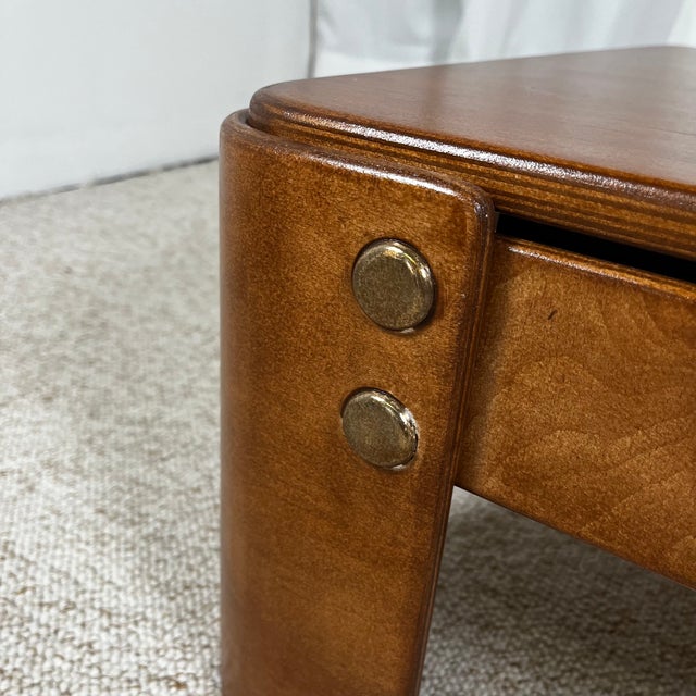 Modern Square Coffee Table in Teak-Stained Beech Veneer, 1970s For Sale - Image 12 of 16
