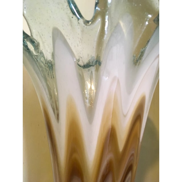 Mid-Century Modern Gray and Sienna Murano Glass Vase For Sale In Greenville, SC - Image 6 of 8