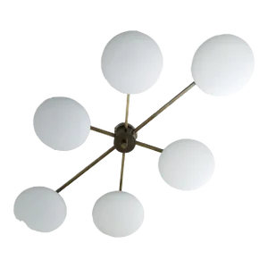 Angelo Bronzed Matte White Glass Flush Mount by Fabio Ltd