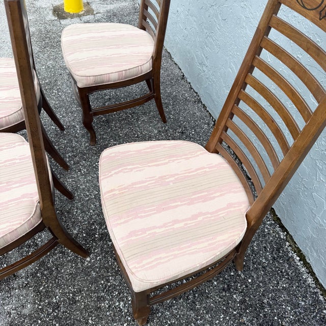 Vintage “Esperanto” High Back Dining Chairs by Drexel - Set of 4 For Sale - Image 9 of 11