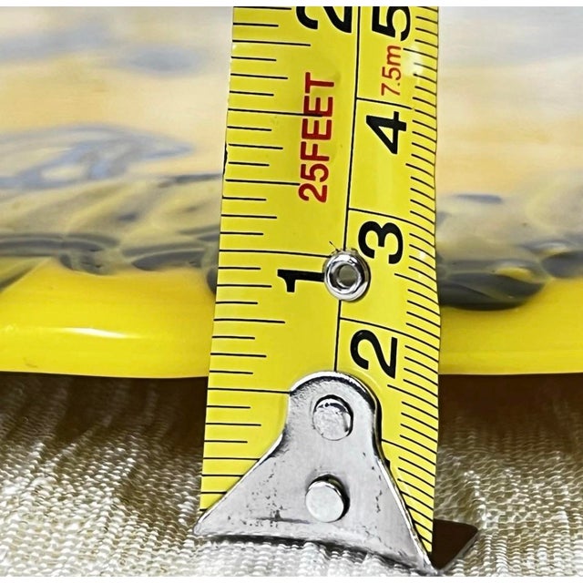 Late 20th Century Large Vintage Studio Art Glass – Yellow & Cobalt Sculptural Decor, 13” For Sale - Image 5 of 12