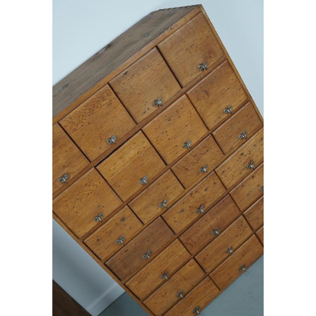Vintage German Apothecary Cabinet in Pine and Oak, 1950s For Sale - Image 9 of 18