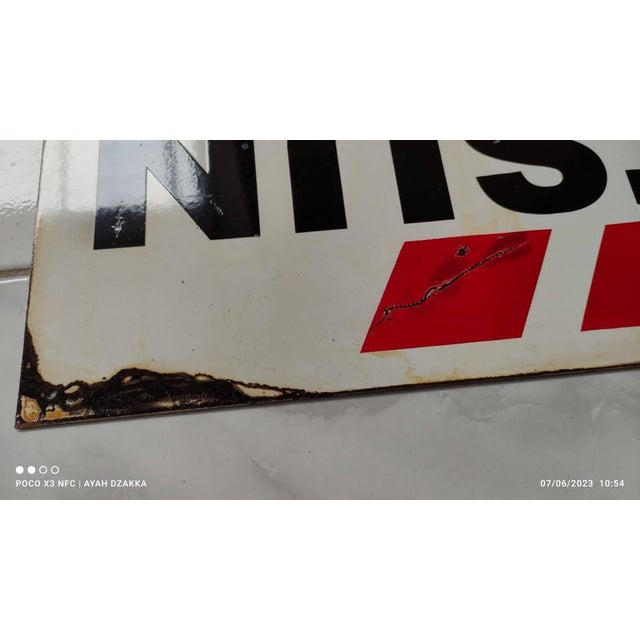 Vintage Datsun Sign No Porcelain Car Service Dealership Automobile Gas Pump Sign For Sale - Image 9 of 15