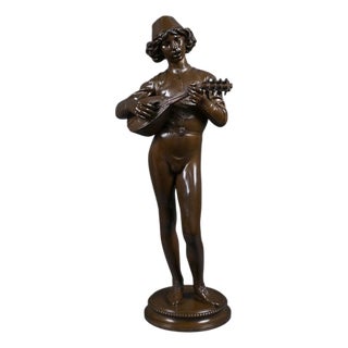 Dubois, The Florentine Singer, 1865, Bronze For Sale
