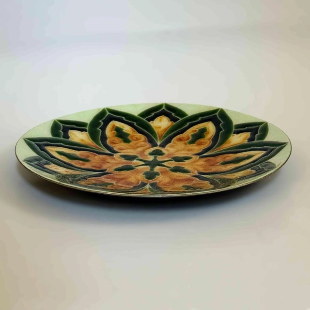Mid 20th Century Italian Mid Century Enamel on Copper Vide Poche Tray For Sale - Image 5 of 14
