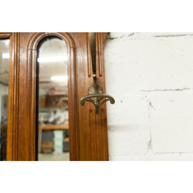 Late 19th Century Napoleon III Style Walnut Wardrobe with 3 Mirrors and Marble, 1890s For Sale - Image 4 of 18