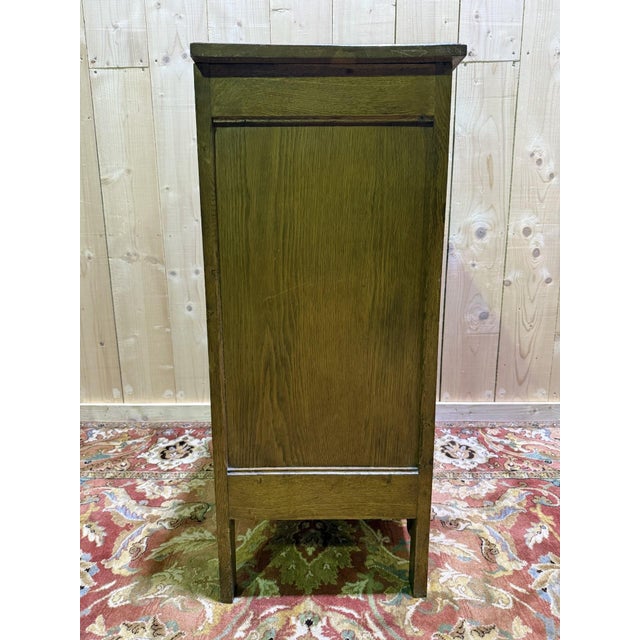 Brown Art Deco Chest of Drawers in Oak, 1950s For Sale - Image 8 of 9
