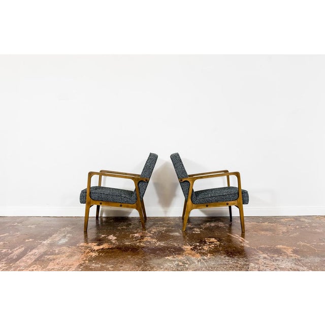 Set of Large Mid-Century Armchairs in Black, 1960s For Sale - Image 6 of 14