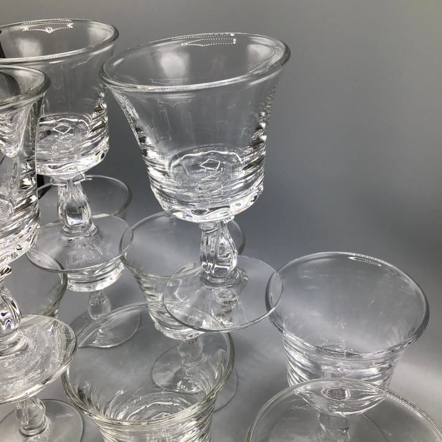 Vintage Fostoria "Century” Pressed Glass Wine Glasses-Set of 14 For Sale - Image 10 of 13