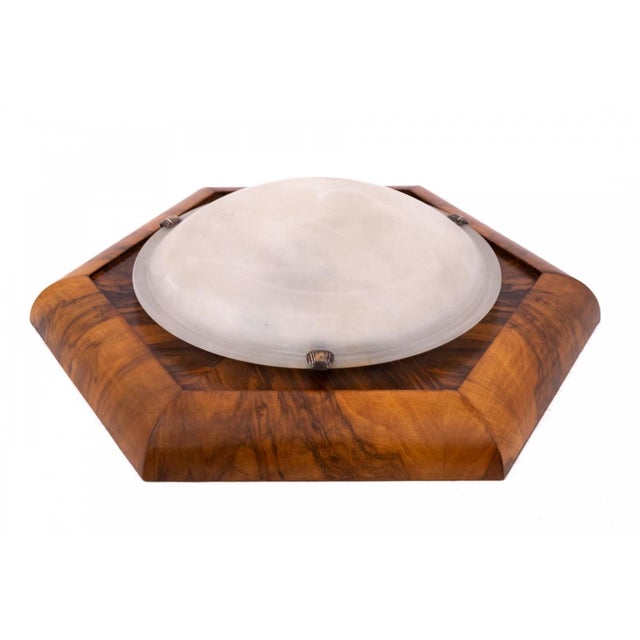 Art Deco Ceiling Lamp, Poland, 1950s For Sale - Image 3 of 6