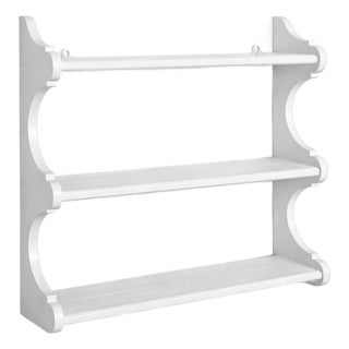 Vintage Oak Wall Display Rack For Sale