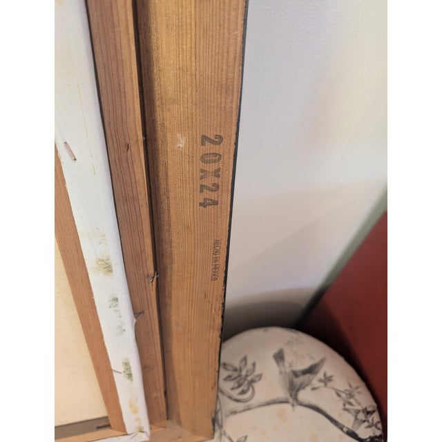 Blue 1960s W. Dawson Signed Oil Painting O Canvas Seagulls on the Seaside For Sale - Image 8 of 12