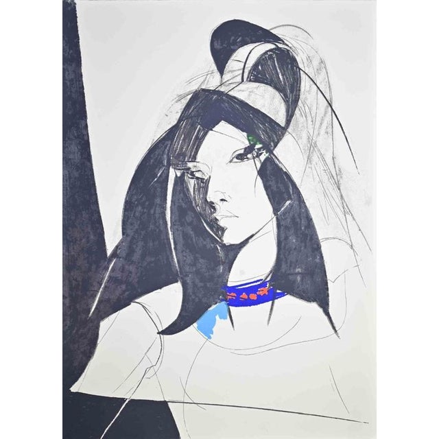 Lithograph on paper realized b Sandro Trotti in 1980. Not signed nor numbered. Very good condition. This piece is...