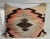 Early 19Thc hand woven pillows in unusual colors of salmon,tan & brown with light blue centers.The back is in a soft wool...