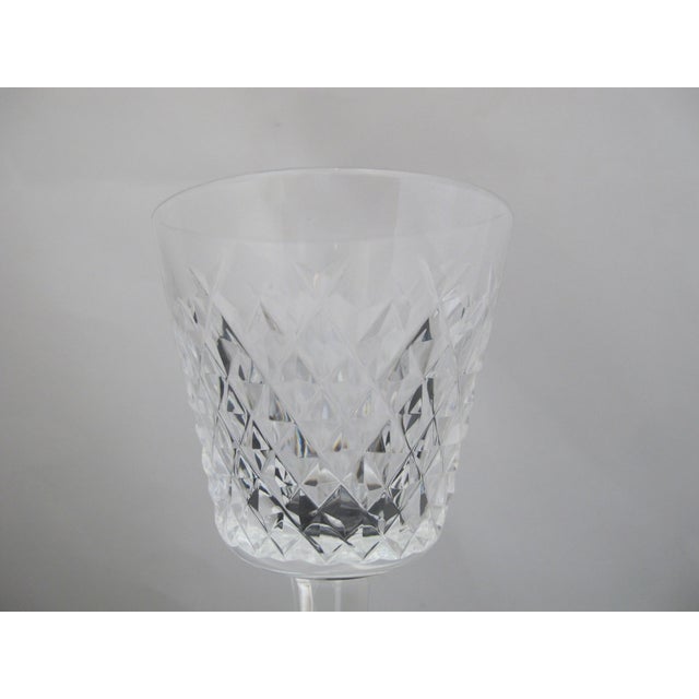 Hollywood Regency Waterford Cut Diamond Crystal Alana Claret 5 3/4" Wine Glass For Sale - Image 3 of 5