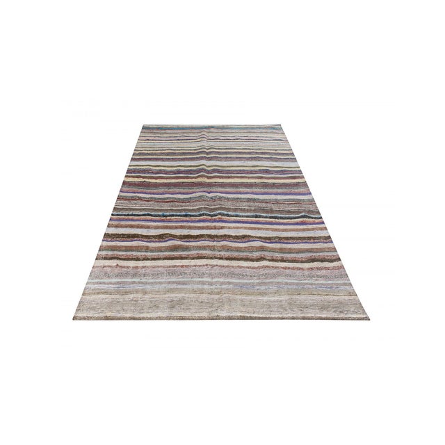 Decorative vintage rag rug from Adana region of Turkey. Approximately 45-55 years old. In very good condition.