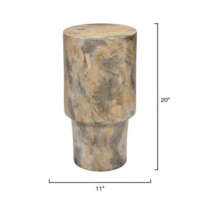 Contemporary St. Germain Drink Table, Marbled Grey For Sale - Image 3 of 6
