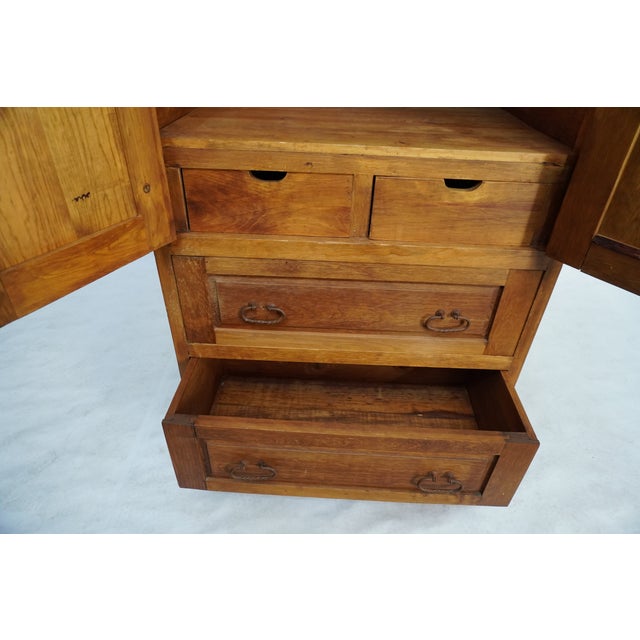 Wood Late 20th Century Carved Wooden Armoire Made in Mexico For Sale - Image 7 of 13