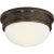 Modern Chapman & Myers for Visual Comfort Signature Marine Large Flush Mount in Bronze with White Glass For Sale - Image 3 of 4