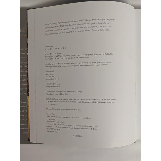 Early American Country Interiors by Tim Tanner – 2013 First Edition Hardcover For Sale In New York - Image 6 of 10