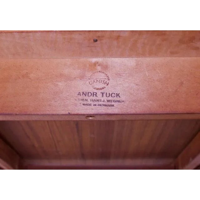 Tan Rare Vintage At-316 Hans J. Wegner Extension Dining Table in Teak, 1960 For Sale - Image 8 of 10