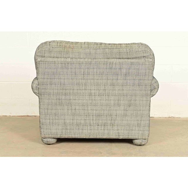 Ethan Allen Modern Upholstered Oversized Lounge Chair With Ottoman For Sale - Image 12 of 15