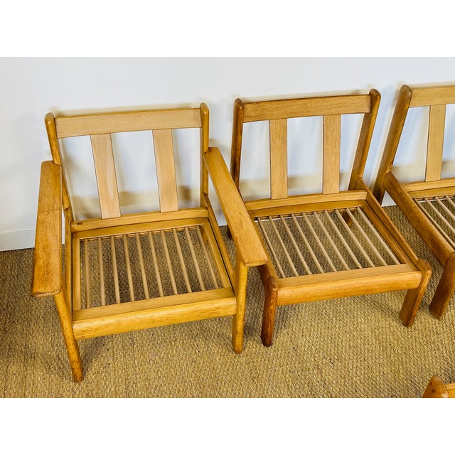 1960s Vintage Scandinavian Oak and Corduroy Modular Living Room Set by Afra & Tobia Scarpa, 1960s, Set of 5 For Sale - Image 5 of 18