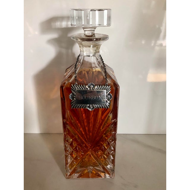 Silver 1950s English Vodka and Bourbon Decanter Tags - a Pair For Sale - Image 8 of 12