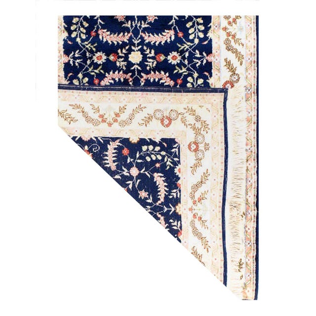 Traditional Pasargad DC Sino Art Silk Tabriz Design Runner Rug For Sale - Image 3 of 3