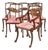 Set of 6 19th Century Brass Inlaid Dining Chairs For Sale