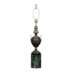 Early 20th Century Marble and Bronze Table Lamp