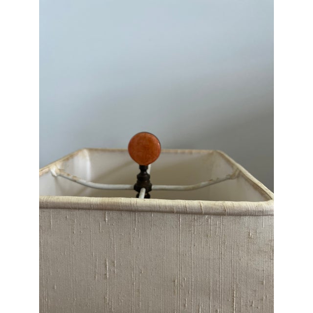 Chinese Vintage Maitland Smith Asian Porcelain Lamp For Sale - Image 3 of 4