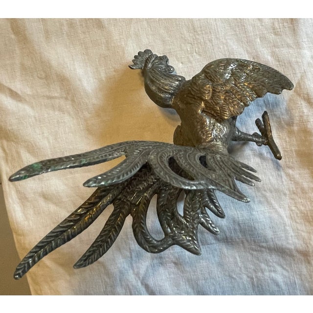 Silver Metal Rooster, 1920s-1940s For Sale - Image 4 of 12