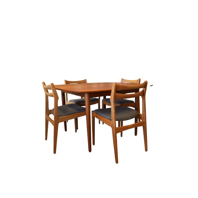 Danish Oak Chair by Johannes Andersen for Vamo Sønderborg, 1960s, Set of 4 For Sale - Image 12 of 17