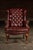 Traditional Vintage Tufted Leather Wingback Chesterfield Armchair in Oxblood For Sale - Image 3 of 15