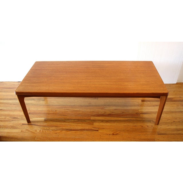 1960s Mid Century Modern Danish Teak Coffee Table by Henning Kjærnulf For Sale - Image 5 of 6