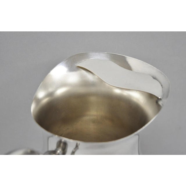 Vintage Wm Rogers Victorian Silver Plated Bulbous Footed Ice Lip Water Pitcher For Sale In Philadelphia - Image 6 of 13