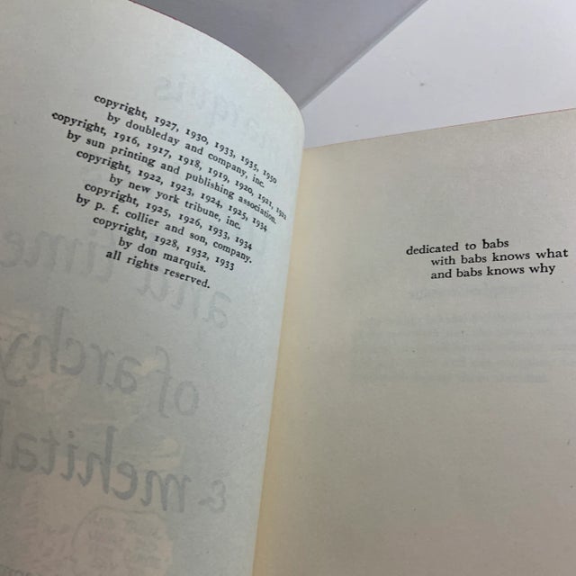 1950 The Life and Times of Archy and Mehitabel Book For Sale - Image 4 of 10