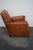 Animal Skin Vintage French Cognac-Colored Leather Club Chair, 1940s For Sale - Image 7 of 15