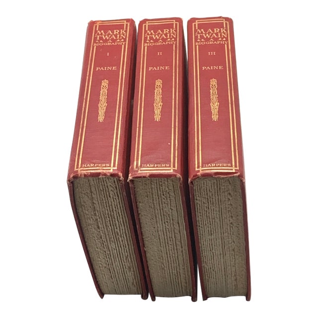 Set of 3, Mark Twain a Biography 1st Edition For Sale