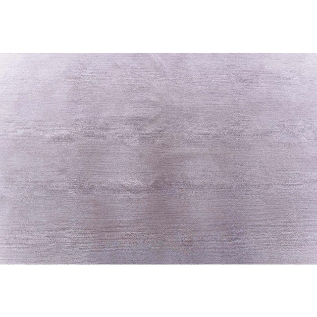 "Lavender" Modern Solid Dark Gray Hand-Knotted Wool Rug by Doris Leslie Blau For Sale - Image 4 of 7