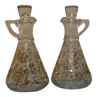 1950s Mid-Century Modern Georges Briard "Persian Garden" Cruet Set - Pair For Sale