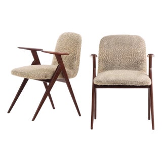 A Pair Italian Armchairs Attributed to Luigi Vetti, C. 1960. For Sale