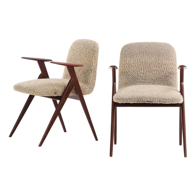 A Pair Italian Armchairs Attributed to Luigi Vetti, C. 1960. For Sale