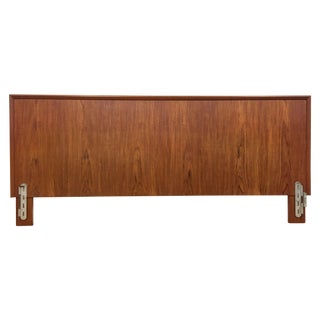Teak King Size Headboard, Mid Century Modern For Sale