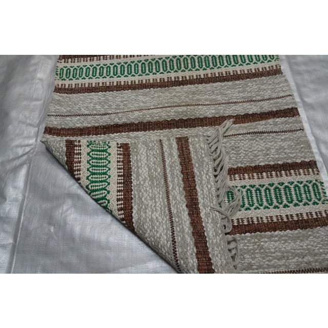 Rag Rug Swedish Mid Century Vinyl For Sale In Miami - Image 6 of 6